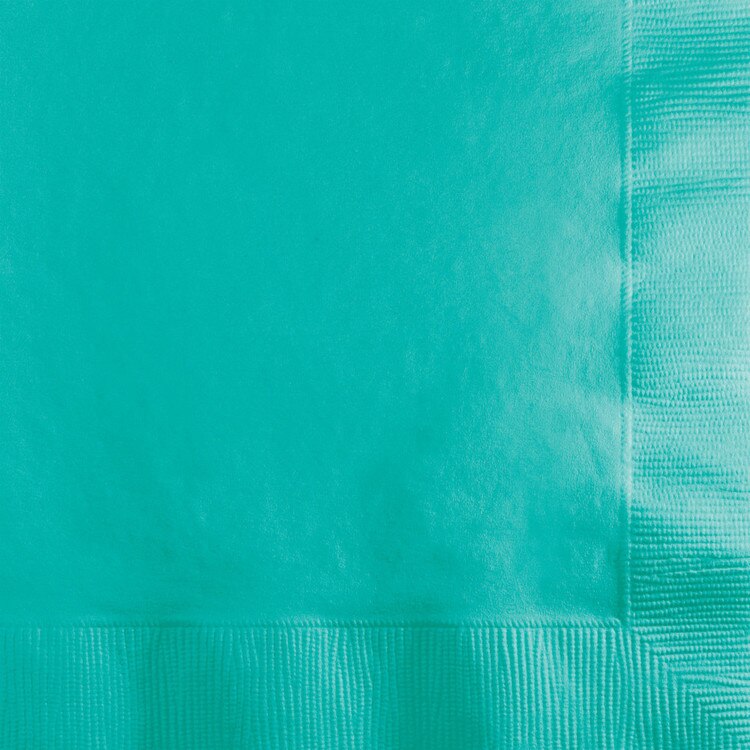 Solid Beverage Napkins teal lagoon
